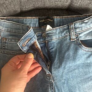 Dolce & Gabbana Sky Blue High Rise Jeans